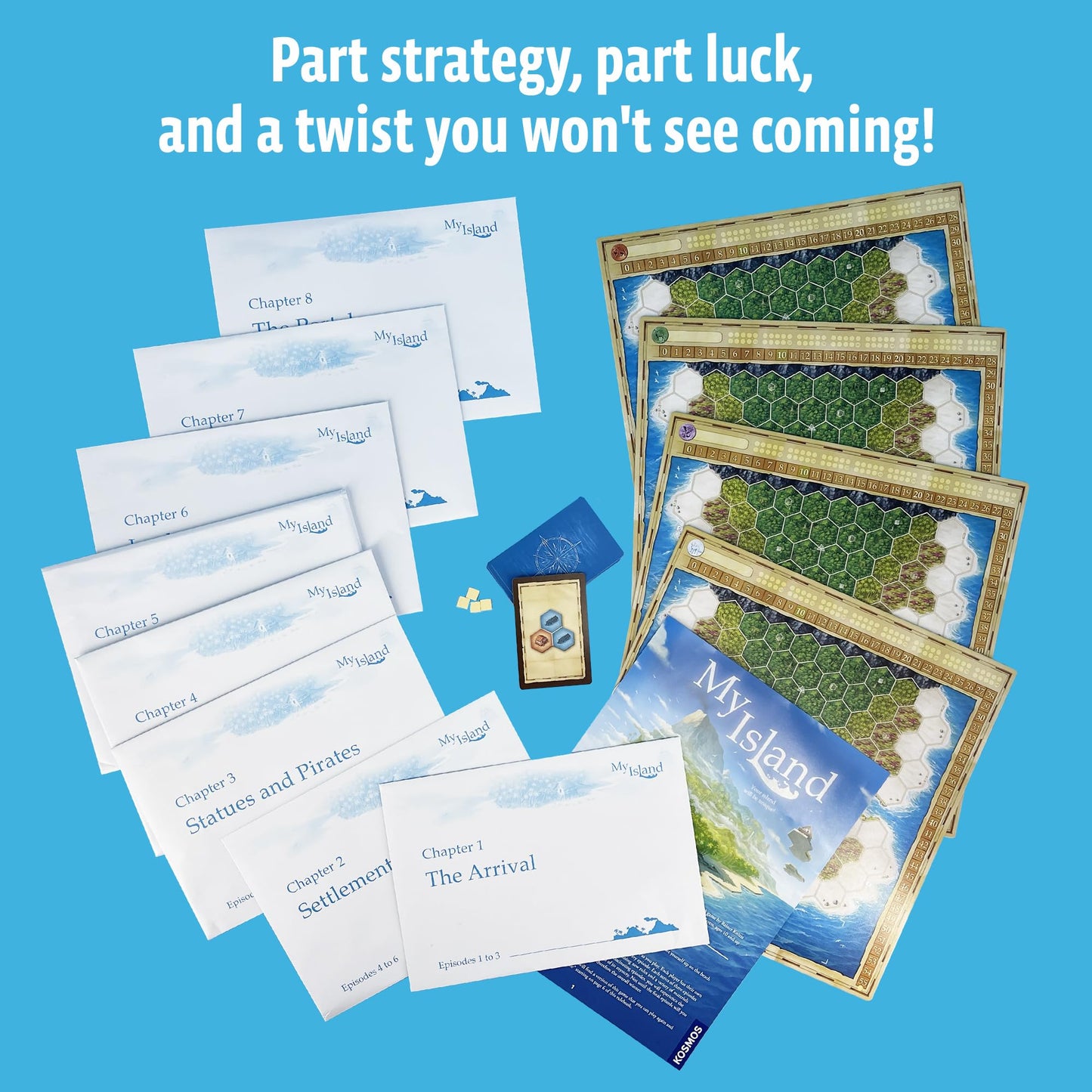 Thames & Kosmos My Island | Legacy Board Game | Kosmos Games | Multi-Player | 2-4 Players | Strategy Game