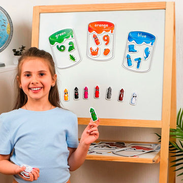 Simply Magic 66 PCS Magnetic Color Sorting Set - Multicolored Toys for Toddlers, EVA Material, Small Size, Model 20052022