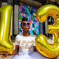 Gold 9 Balloon Number 40 Inch, Number 9 19 29 39 1989 Birthday Balloons Large Foil Mylar Decorations For Birthday Party, Engagem