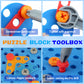 AquaArcc Drill Toy for Boys Age 4-8, 351pc Kids Montessori Construction Toy Electric Drill Toy with Fix Tool Box, Boys Toy Space