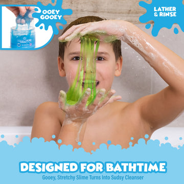 Tub Works Bath Slime Kids Body Wash, Variety 4 Pack | Gooey, Playful Texture With Fresh, Fruity Scents | Dermatologist Tested |