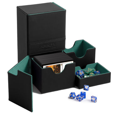 Infinity Vault enhanced Commander Deck Box - MTG Deck Box for 200+ Double Sleeved Cards - Dual Sideloading Case with Dice Tray - TCG  Lorcana  Magic the Gathering Organizer