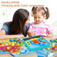 TINOTEEN Button Art Toy - Educational Mosaic Pegboard for Toddlers, Includes 50 Buttons & 18 Pictures, Model JD-TT-BA, Plastic Construction