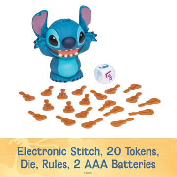 PlayMonster Laughing Stitch Dice Games - Multi-Player Family & Kids Travel Dice Set, Ages 6+, Fun Disney Stitch Toy