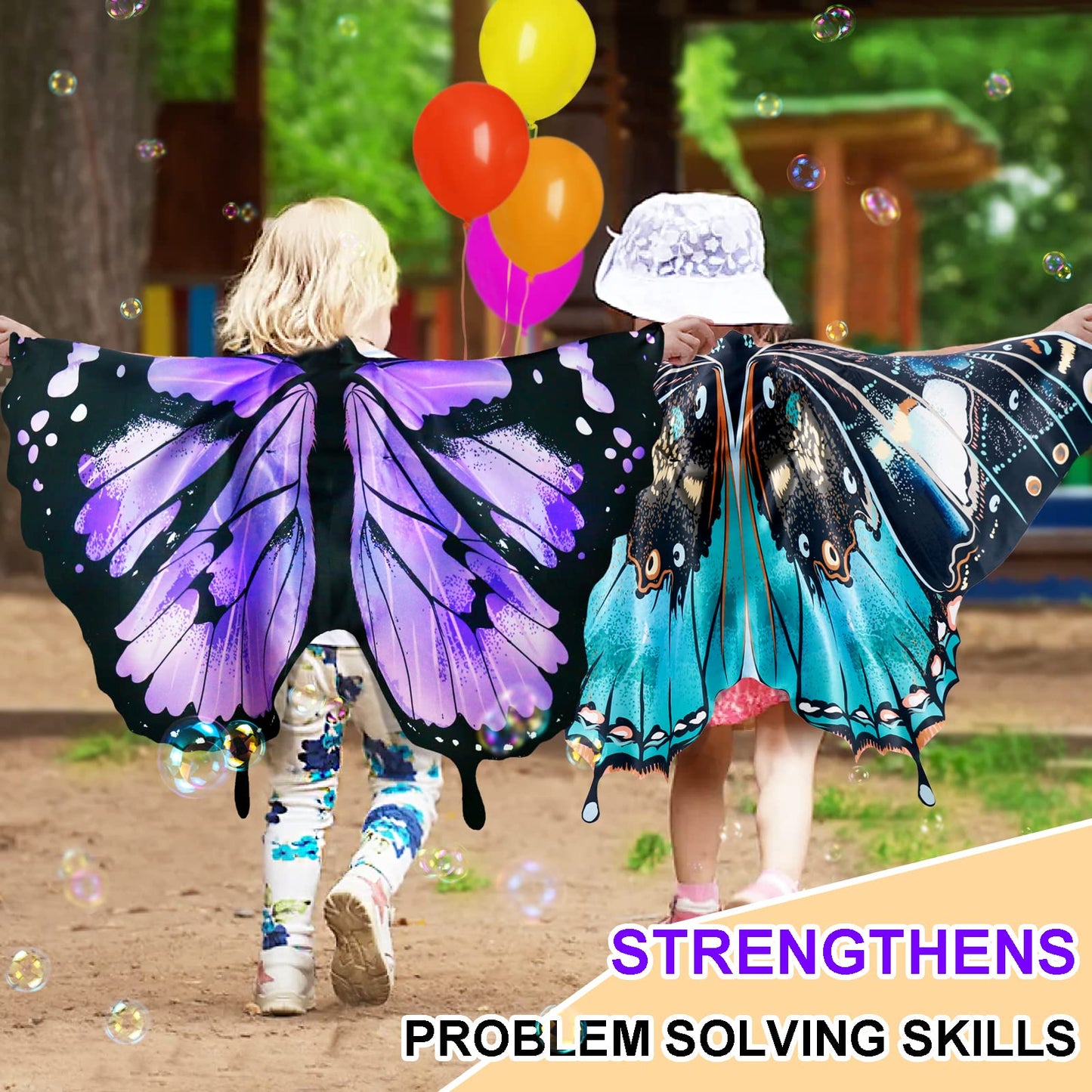 Irolehome Monarch-Kids Butterfly-Wings For Girls-Fairy-Wings-Costume Toddler Dress-Up For Play Toys Party Favors Gifts