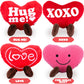 Artcreativity Set Of 4 Small Valentines Plush Hearts - Cute Love Heart Plush Toys In Assorted Designs - Stuffed Love Heart Toy S