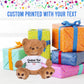 Teesandtankyou Custom Teddy Bear 8 Inch With Custom Text, Personalized Gift For Anniversary, Graduation, Christmas, Brown Stuffe