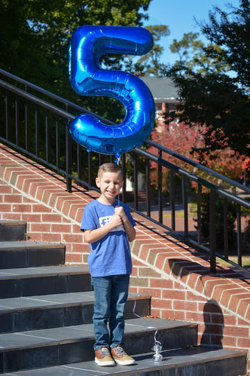 Navy Blue 5 Balloon, Number Balloon 40 Inch, Blue Party Supplies, 5Th Birthday Balloon Decorations, 5 Number Balloons, Number 5