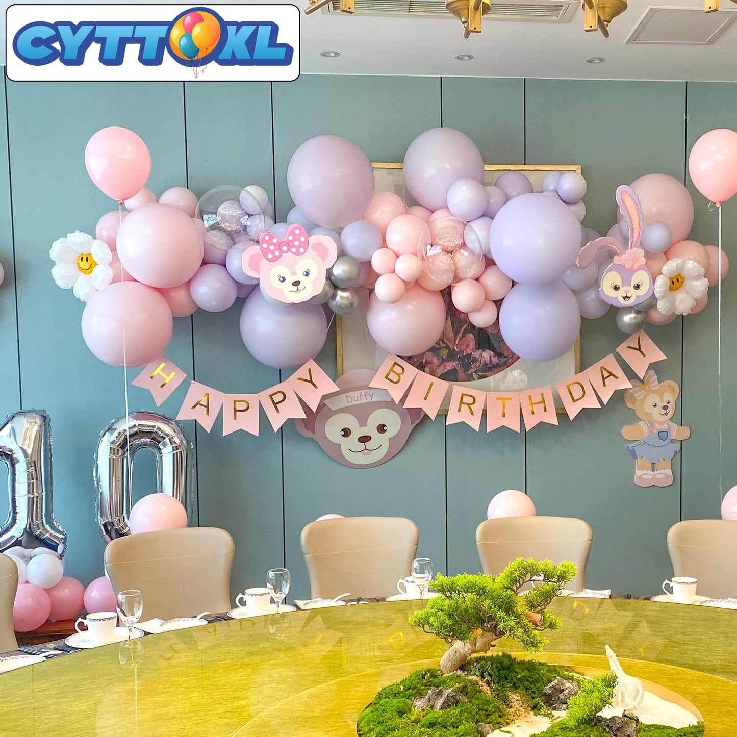 Cyttokl Pink And Purple Balloons 12 Inch 100 Pack Matte Light Pink Purple Latex Helium Balloons For Birthday Wedding Baby Shower
