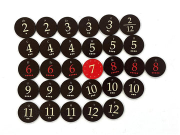 Tabletop Monthly Dark Mode Replacement Number Tokens Compatible With Catan'S Settlers Of Catan 5-6 Player Extension And Seafarer