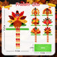 APUDWN 24 Sets Thanksgiving Turkey Craft Kits, DIY Thanksgiving Crafts, Felt Turkey Ornaments Decorations Art Sets Foam Stickers