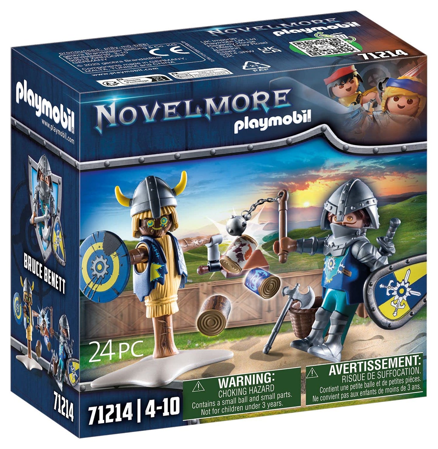 Playmobil Novelmore Combat Training Set - Plastic, One Size, Gray/Black with Red & Gold Accents, Model 71214