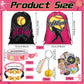 Jenaai 148 Pcs Softball Party Favors Include Drawstring Bags Charm Bracelets Keychain Hair Ties and Stickers, Softball Theme Gif