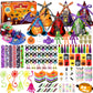 OCHIDO 234PCS Halloween Party Favors for Kids, 24 Pack Witch Hat Treats Bags Fillers, Halloween Toys Bulk for Trick or Treat, Ha