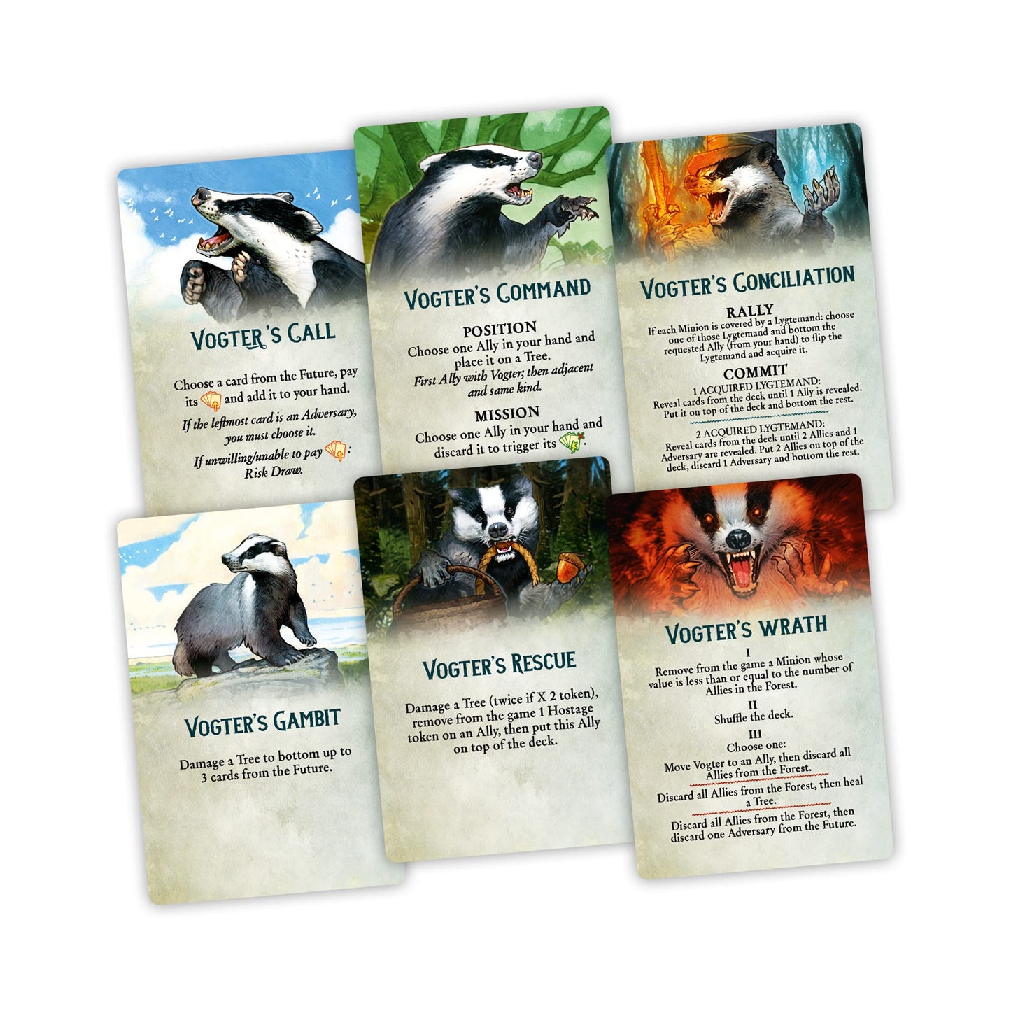 InPatience Skoventyr Board Game - Cooperative Strategy for 1-4 Players, Ages 10+, Multicolor, Cardstock, Model INPASK12