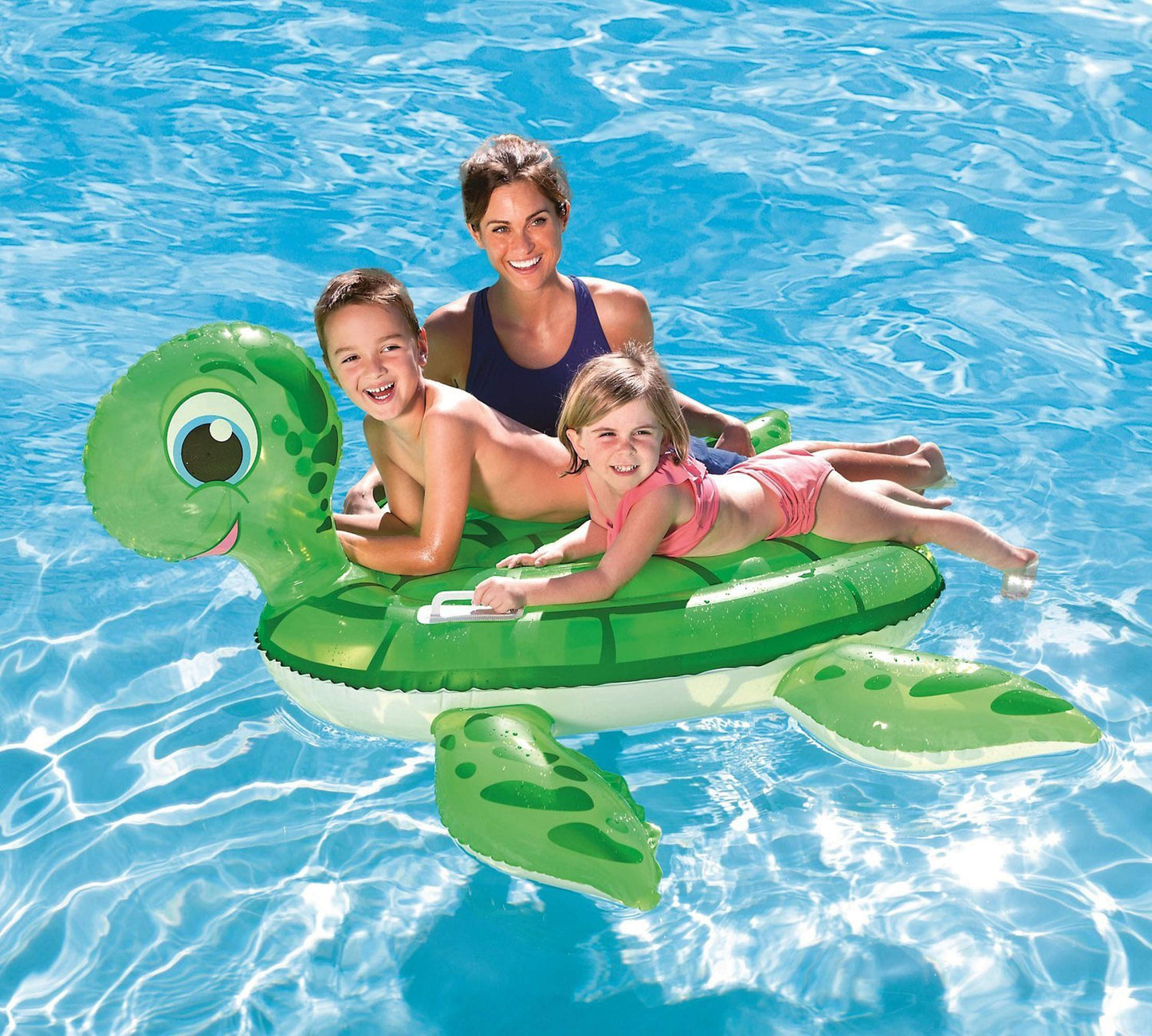 Bestway H2OGO! Turtle Inflatable Pool Float, Large Vinyl Ride-On, Model 41041E