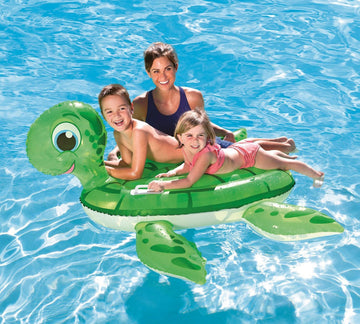 Bestway H2OGO! Turtle Inflatable Pool Float, Large Vinyl Ride-On, Model 41041E