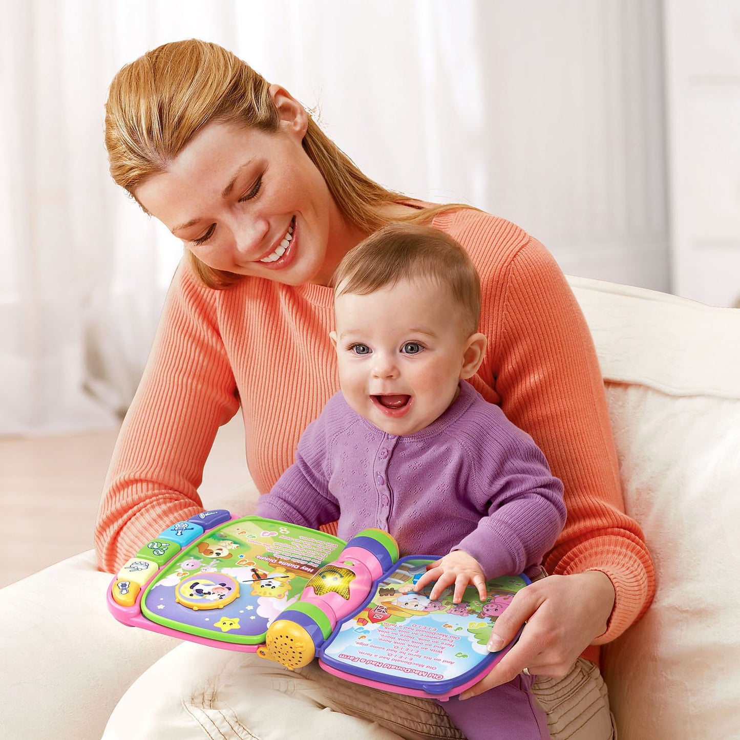 VTech Musical Rhymes Book - Pink, Plastic, Model 80-166710, Interactive Learning Toy for Kids