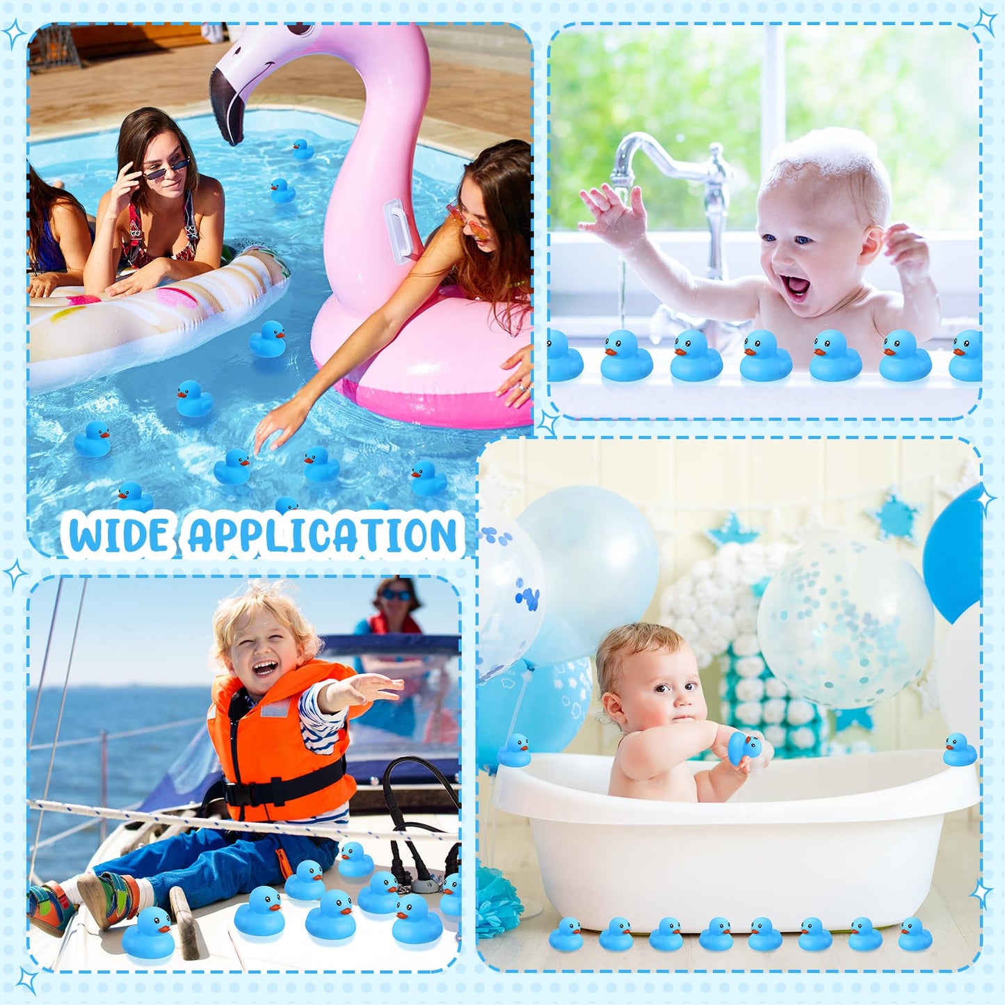 Hungdao 24 Pcs 2 Inch Mini Rubber Ducks For Kids Children Party Favors Bulk Bath Ducks Summer Pool Floating Toys Birthday Gifts