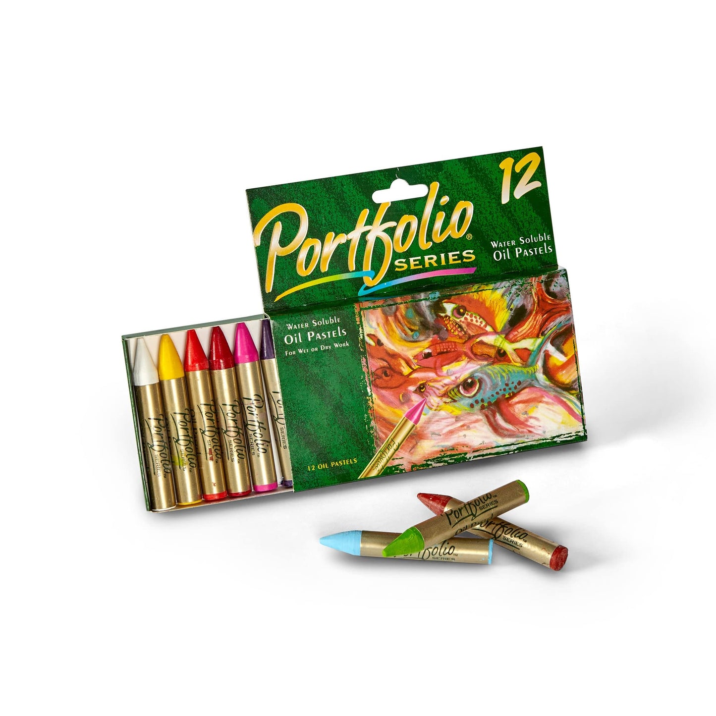 Crayola Oil Pastels Portfolio Series, Water Soluble, Colors May Vary, 12 Count (52-3612)