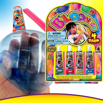 Ja-Ru B'Loonies Plastic Balloons Variety 4 (48 Tubes In 12 Packs) Great Original Bloonies Bubble Making Toy Classic Retro Toys Fok Kids And Adults. Fidget Toy Party Favor For Kids Birthdays. 771-12A