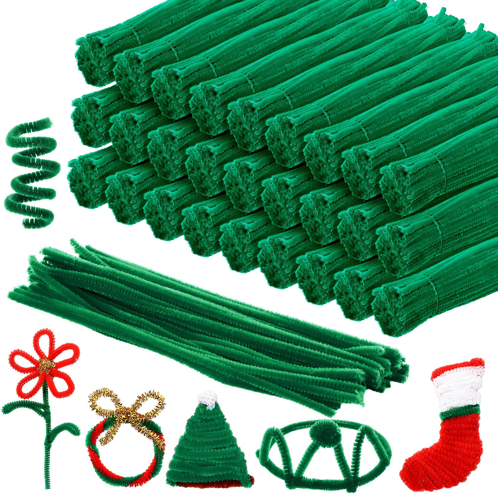 Newwiee 1000 Pcs Pipe Cleaners Bulk Chenille Stems Fuzzy Sticks for Kids DIY Art Crafts Supplies Crafts Sticks Projects Creative