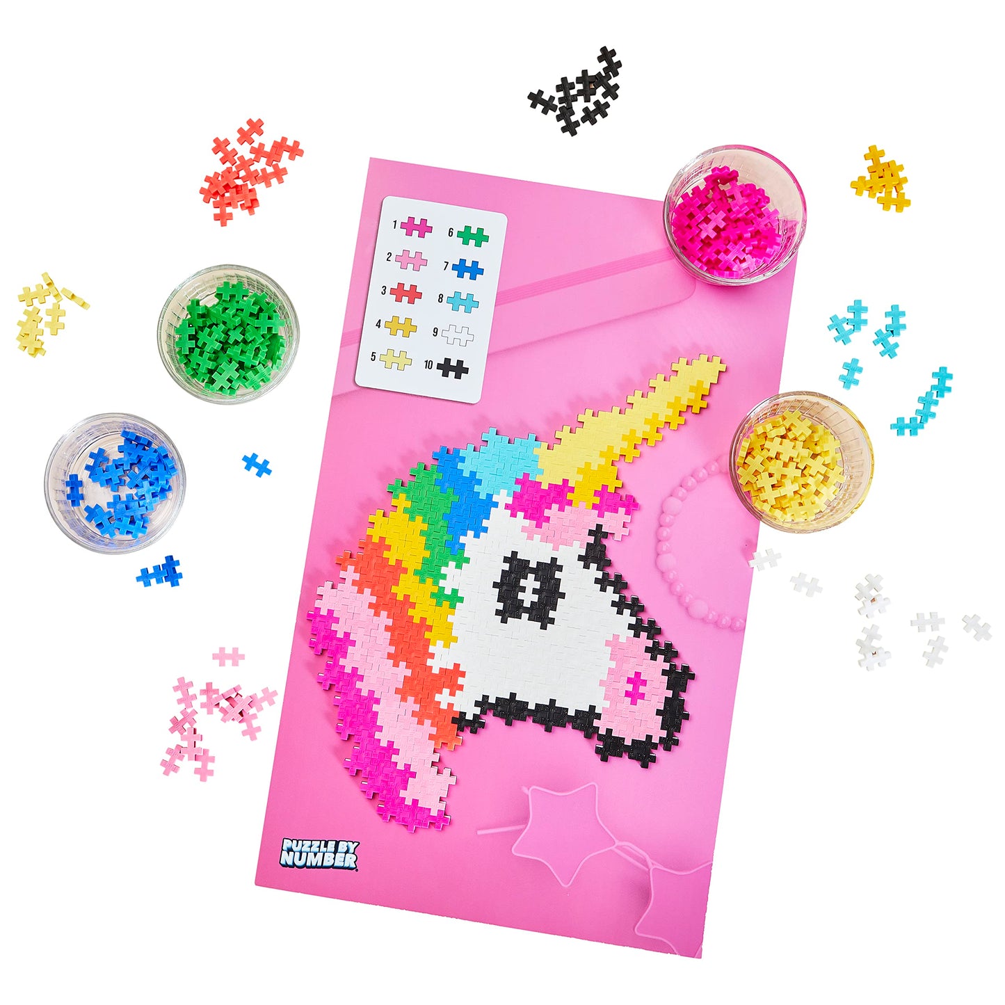 Plus Plus - Puzzle By Number Unicorn Of 250 Pieces - Building Set - Pp3929