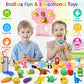 Palmatte 40Pcs Mini Animal Erasers Kids Prizes Treasure Box Toys Classroom Rewards Desk Pets Pencil Erasers Bulk Cute School Supplies Kids Party Favors Goodie Bag Stocking Stuffers Easter Egg Fillers