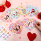 Lonfliness 36 Set Valentines Day Craft Kits Conversation Heart DIY Picture Frame Craft Valentines Photo Frame Heart Sticker Art