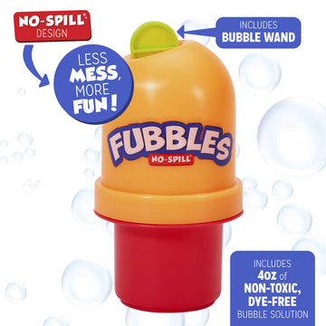 Little Kids Fubbles Bubbles No-Spill Tumbler Toy - 4oz Solution, Multi-colored, Model 152 for Babies, Toddlers & Kids