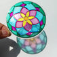 Ayhuhra 30 Sets Mandala Suncatchers Craft Kits Stained Glass DIY Window Paint Art Flower Suncatcher Kits for Spring Summer Party