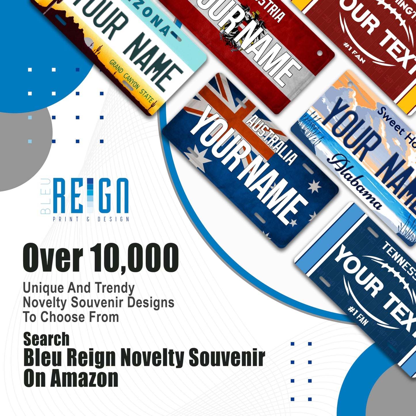 Bleu Reign Personalized Licence Plate Decor - Vermont Blackout Holiday 2021 State, Add Custom Name (6X12 Inches)