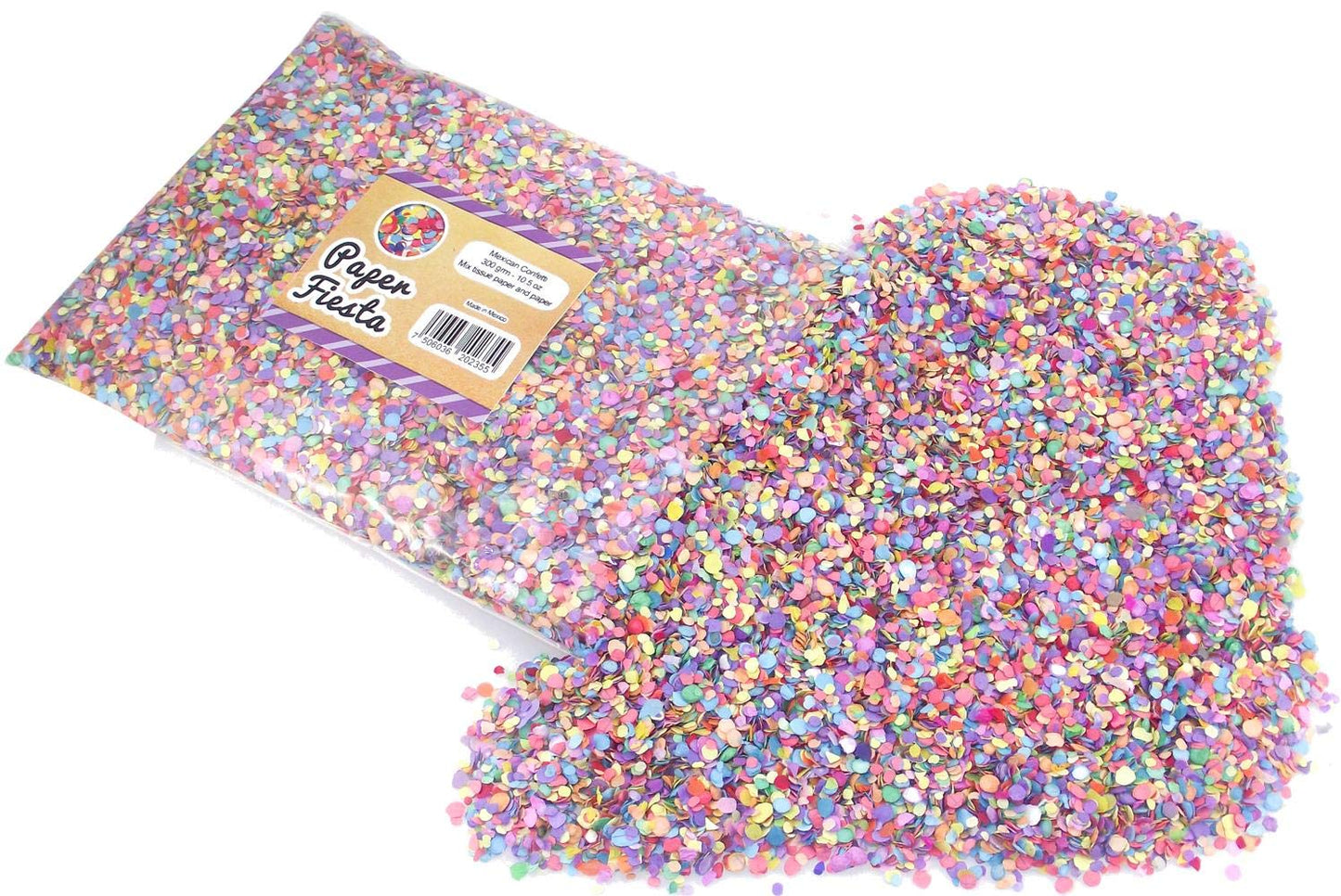 More Fiesta Paper Mexican Confetti Bag - 300g Multicolored Medium Easter Egg Filler