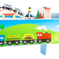 Wooden Train Set Table For Kids, Deluxe Had Painted With Tracks, Cars, Boats, And Accessories For Boys And Girls By Hey! Play!