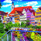 KODAK PREMIUM PUZZLES 1500 Piece Jigsaw Puzzle - Floral Colorful Town, Tubingen Germany, Multi-colored, Cardboard