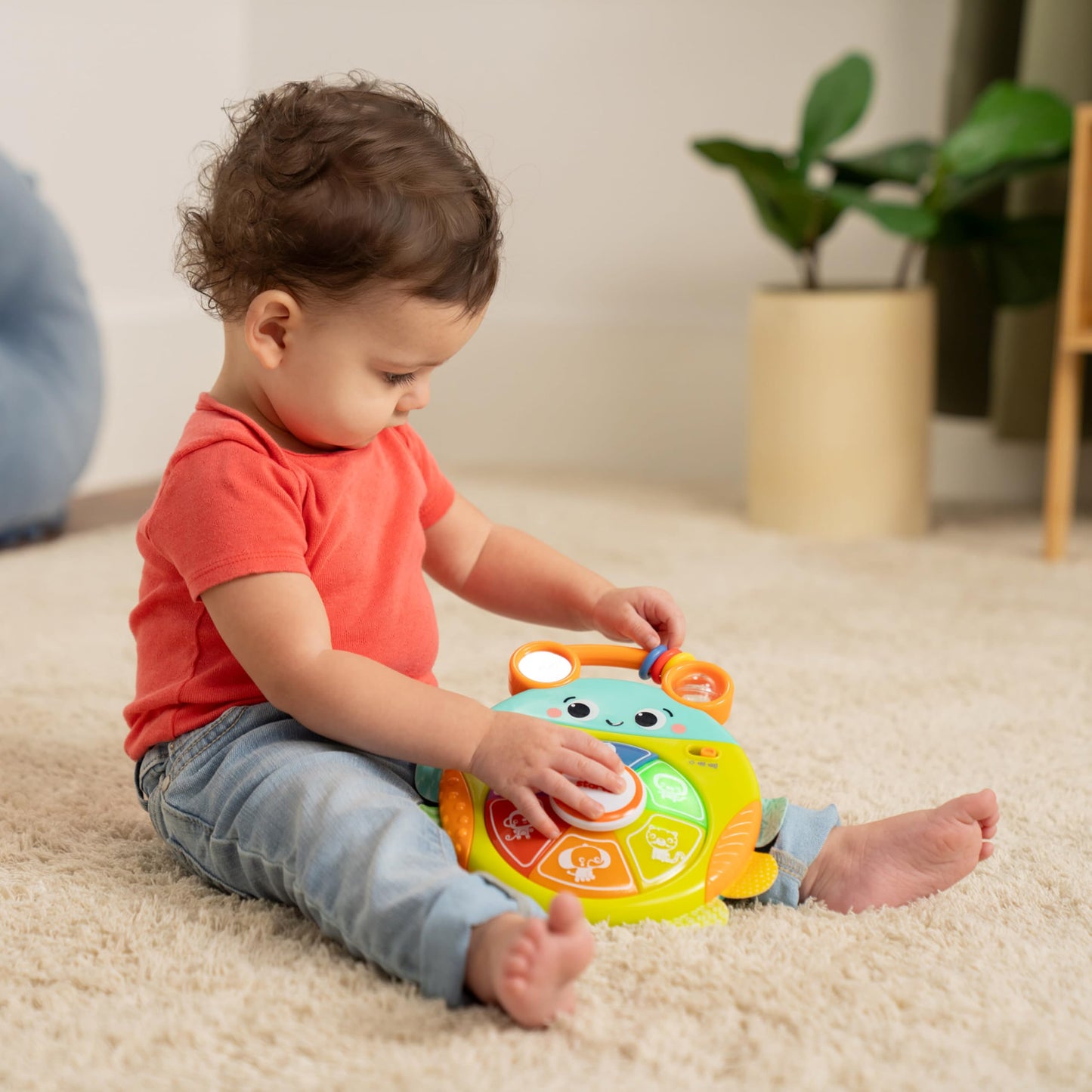 Bright Starts Safari Surprise Light-Up Baby Toy, Multisensory, Small, Plastic, Model 17161-000, Unisex, 6 Months+