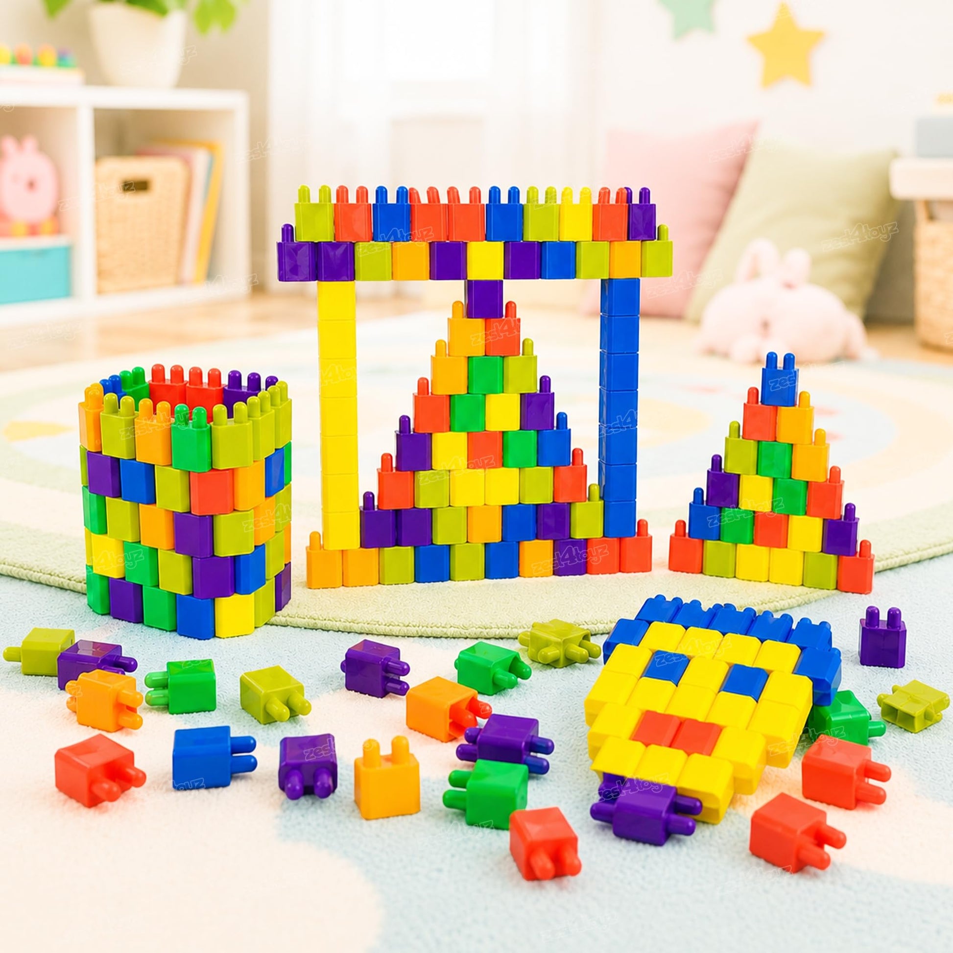 Zest 4 Toyz Building Blocks For Kids 175 Pieces Construction Toy Puzzle Game Creative Building Set Educational Learning Activity