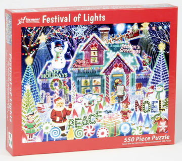Vermont Christmas Company Festival Of Lights Christmas Jigsaw Puzzle 550 Piece
