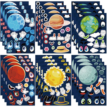 Dorgua Make-A-Face Sticker Set, Make A Space Stickers For Kids Boys, Diy Craft Stickers Face Stickers Decor, Make Your Own Space