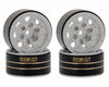 Meus Racing 4Pcs 1.0 Beadlock Wheels Hub Rims W/Removable Thickened 4Mm Hex Adapter For 1/18 Trx4M, Axial Scx24 Gladiator Bronco