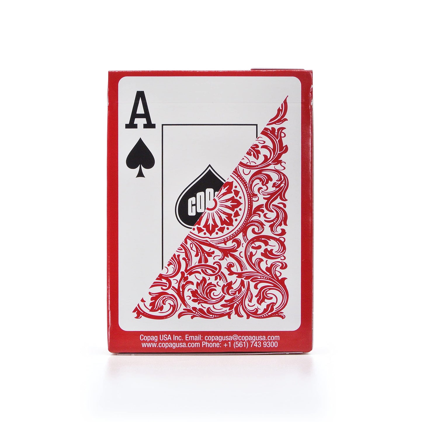 Copag advanced 100% Plastic Playing Cards  game-style Size Jumbo Index Single Deck (Red)