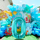 Katchon, Huge Tiffany Blue 0 Balloons - 40 Inch, Turquoise Balloons | Tiffany Blue 0 Number Balloons | Mermaid Birthday Decorations, Aqua Decorations | Turquoise Zero Balloon | Ocean Theme, Teal Party