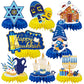JULMELON 8PCS Hanukkah Table Decorations Honeycomb Centerpiece, Chanukah Decor Dreidel Menorah Table Toppers Happy Hanukkah Deco