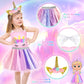 Eulrgaus Princess Dress Up, Toddler Dress Up Clothes, Role Play Princess Costume Gift Set With Princess Dresses And Princess Toy