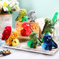 Lenwen 8 Pcs Dinosaur Stuffed Animals Slap Bracelets for Kids Plush Animal Cute Wrist Slap Bands for Birthday Party Favors Boys