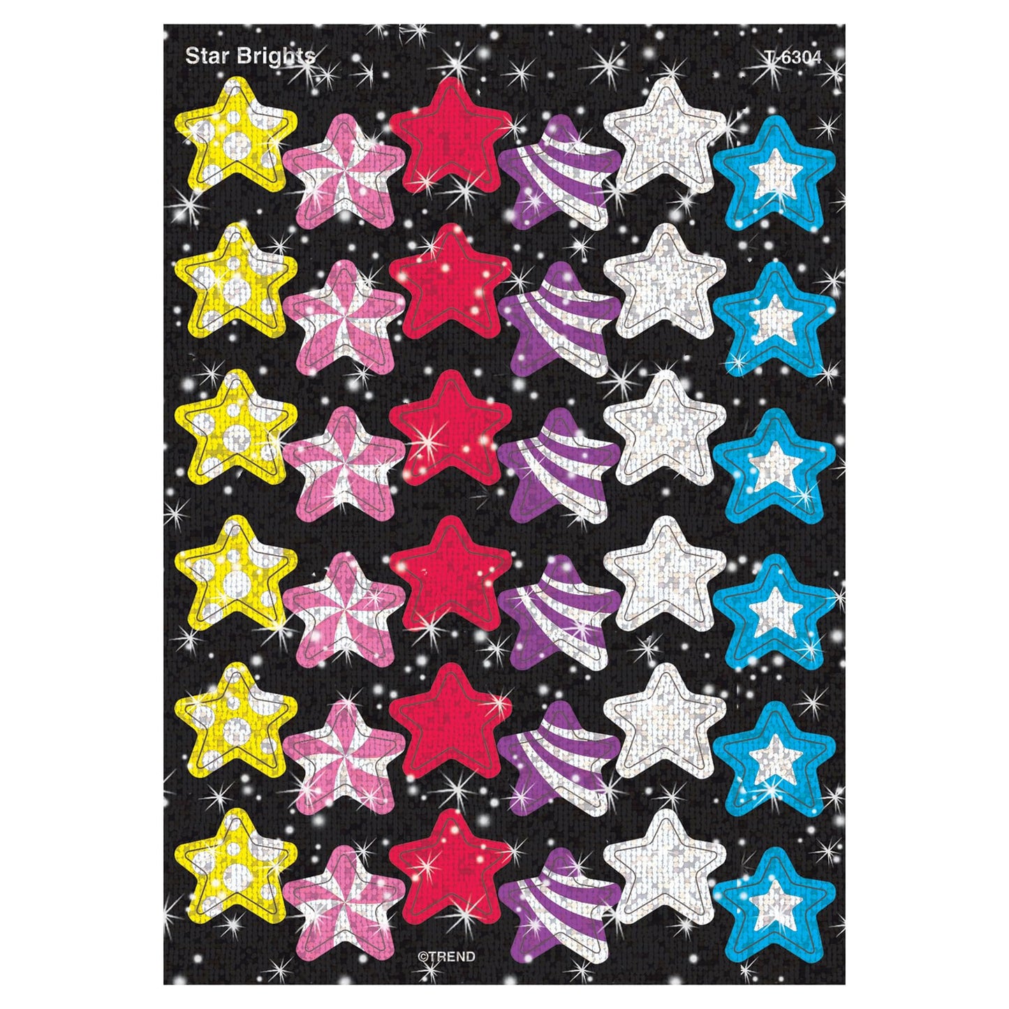 Trend Star Brights Sparkle Stickers, Classroom Incentives, 72 Count