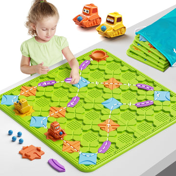 Brain Stem Activity Logic Kits, Board Teaser Games & Puzzles Toys With 200+ Challenges, 4 Difficulty Levels For Kids Ages 3-10,
