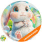 Unidragon Original Wooden Jigsaw Puzzles For Kids Ages 3-5 — Bubblez Rabbit — 30 Pieces Puzzle Round Shape 9.8×9.8 Inches Toddler Kids Activities Tiny Animals Preschool Toys Brain Teasers