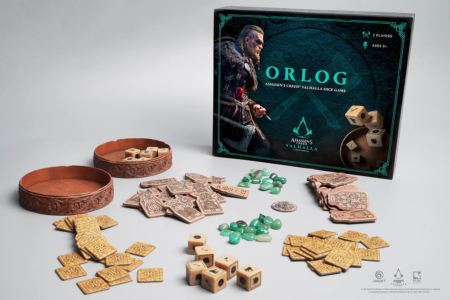 PUREARTS Orlog Board Game for 2 Players - Assassin's Creed Valhalla - Multicolor - Cardboard - Model PA001OR
