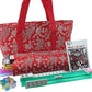 Usamjtable American Mahjong Set 166 Tiles 4 All In One Pusher Rack Combo (Phoenix Red)